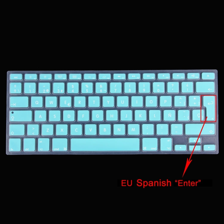 10 PCS Colorized Apple Laptop Silicone Keyboard Protector Protective Film for for Macbook 13.3 inch & 15.4 inch & 17 inch, EU Version / Spanish, Random Color Delivery