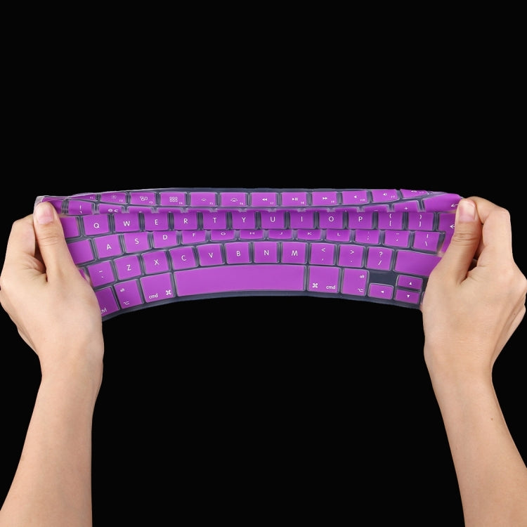 10 PCS Colorized Apple Laptop Silicone Keyboard Protector Protective Film for Macbook 13.3 inch & 15.4 inch & 17 inch, EU Version / English, Random Color Delivery