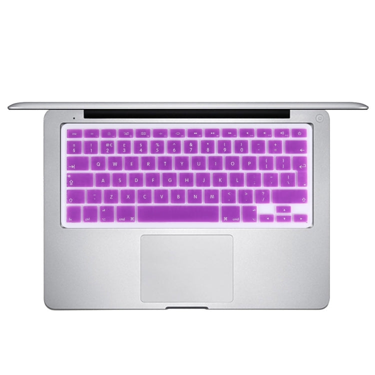 10 PCS Colorized Apple Laptop Silicone Keyboard Protector Protective Film for Macbook 13.3 inch & 15.4 inch & 17 inch, EU Version / English, Random Color Delivery