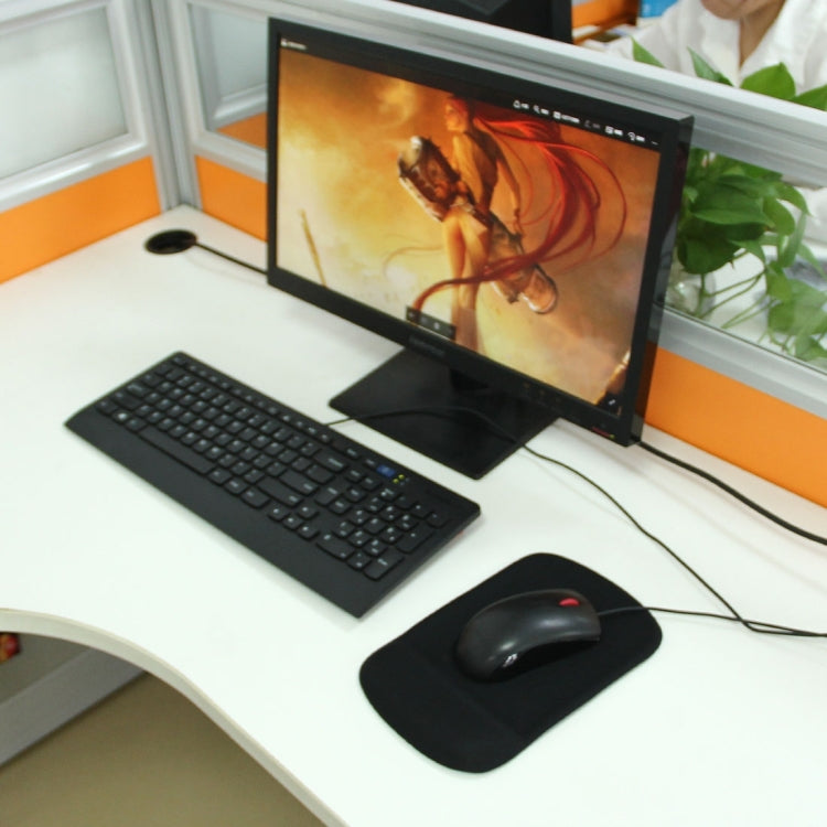 Slim Smooth Microfiber Surface Anti-Slip Silicon Bottom Game Mouse Pad Mat with Bulgy Wrist Placement, Size: 230 x 155 x 2/10 mm