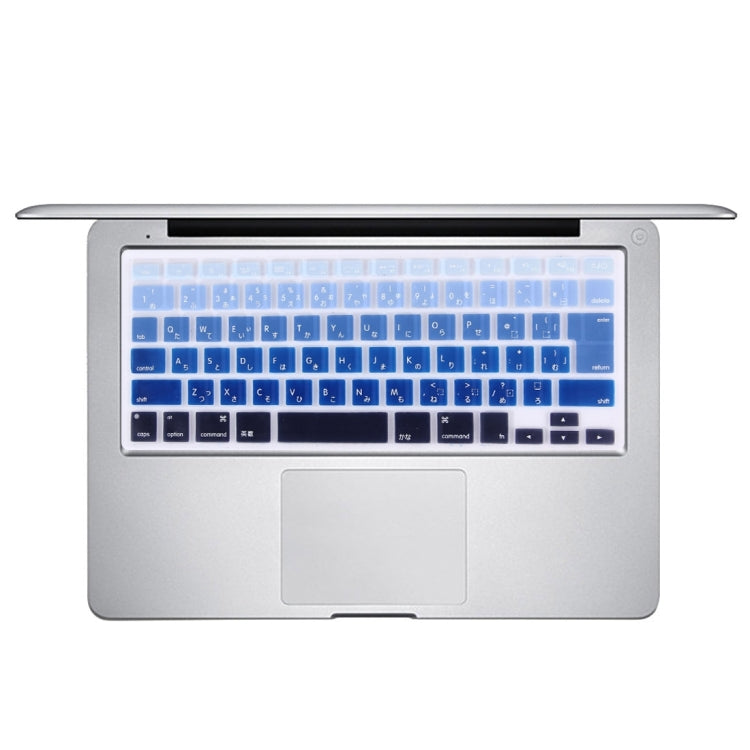 5 PCS Gradient Color Apple Laptop Silicone Keyboard Protector Protective Film for Macbook 13.3 inch & 15.4 inch & 17 inch Japanese Version, Random Color Delivery