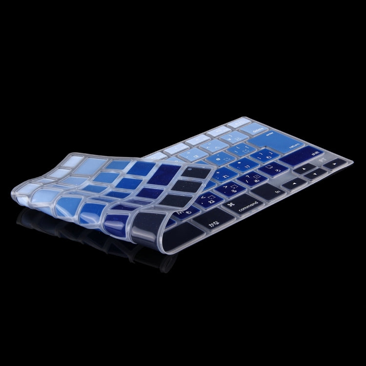 5 PCS Gradient Color Apple Laptop Silicone Keyboard Protector Protective Film for Macbook 13.3 inch & 15.4 inch & 17 inch Japanese Version, Random Color Delivery