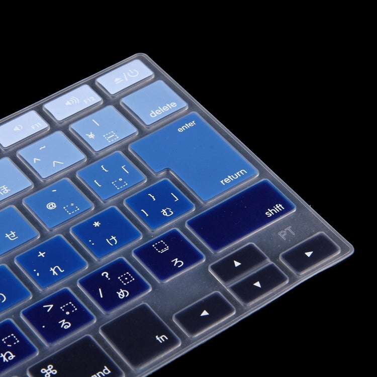 5 PCS Gradient Color Apple Laptop Silicone Keyboard Protector Protective Film for Macbook 13.3 inch & 15.4 inch & 17 inch Japanese Version, Random Color Delivery