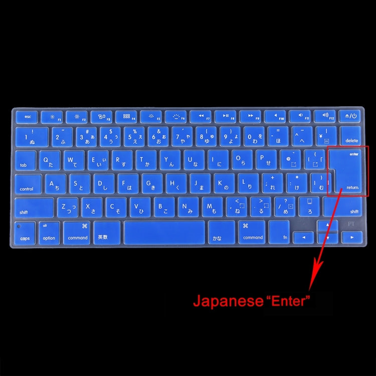 10 PCS Colorized Apple Laptop Silicone Keyboard Protector Protective Film for Macbook 13.3 inch & 15.4 inch & 17 inch Japanese Version / Japanese, Random Color Delivery