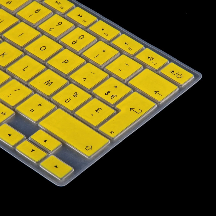 10 PCS Colorized Apple Laptop Silicone Keyboard Protector Protective Film for Macbook 13.3 inch & 15.4 inch & 17 inch, EU Version / French, Random Color Delivery