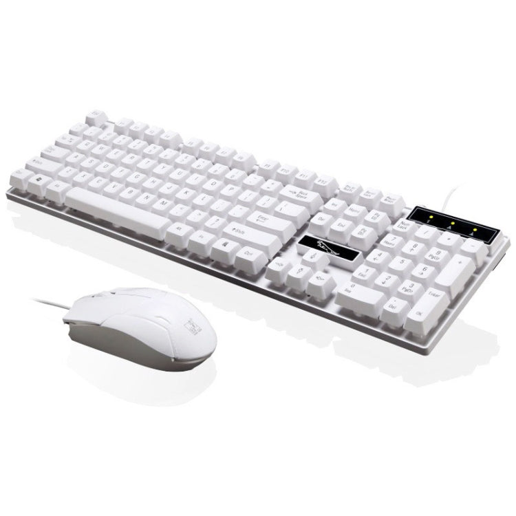 Chasing Leopard Q17 104 Keys USB Wired Suspension Gaming Office Keyboard + Wired Symmetrical Mouse Set, Keyboard Cable Length: 1.4m, Mouse Cable Length: 1.3m