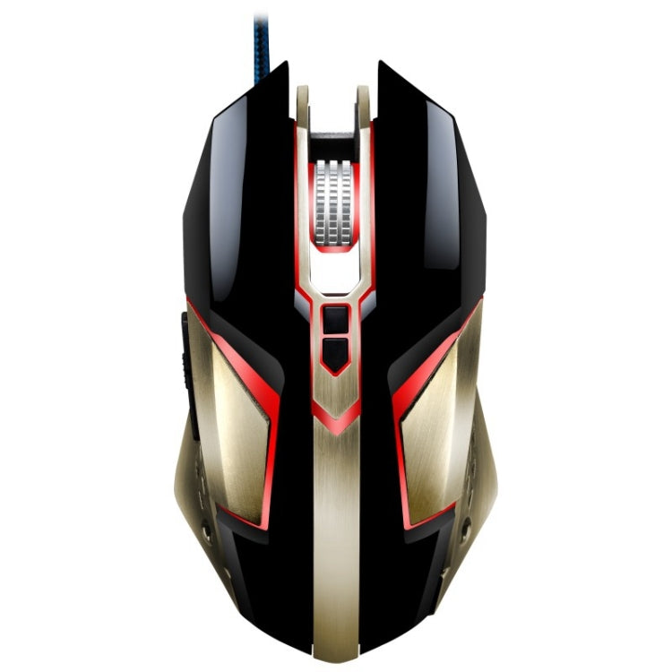 Chasing Leopard T03 USB 3200DPI Four-speed Adjustable Custom Macro Light Wired Optical E-sport Gaming Mouse, Length: 1.5m(Black)