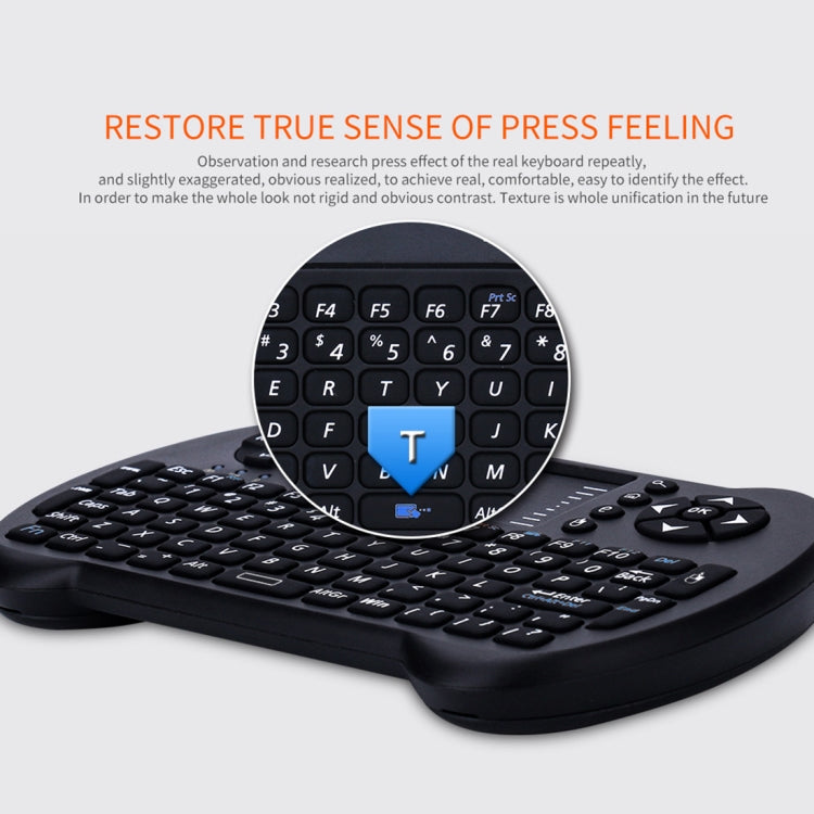 VIBOTON S501 Bluetooth Mini Full QWERTY Keyboard with Touchpad & Multimedia Control for Laptop, Desktop Computer, TV, STB(Black)