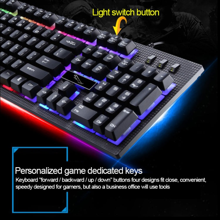 ZGB G20 104 Keys USB Wired Mechanical Feel Glowing Computer Keyboard Gaming Keyboard