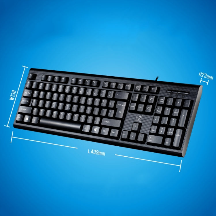 ZGB Q9 104 Keys USB Wired Grid Texture General Gaming Office Keyboard(Black)