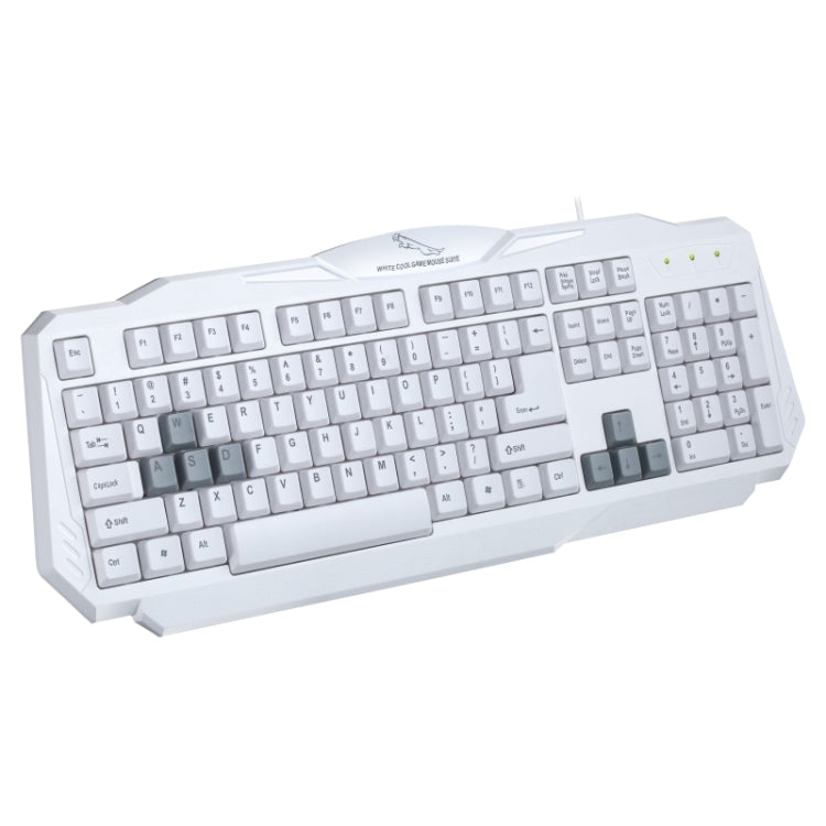 ZGB Q16 108 Keys USB Wired Grind Arenaceous Craft Finely Processed General Gaming Office Keyboard for Laptop, PC(White)