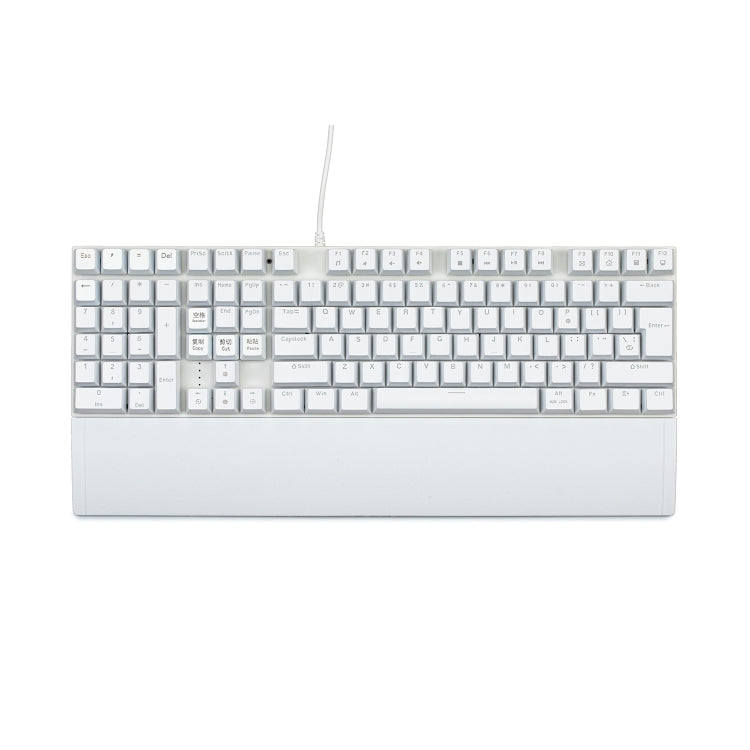 SN-2305 Left-handed Black Shaft Mechanical Wired Keyboard with Hand Rest, Plug-in Switch
