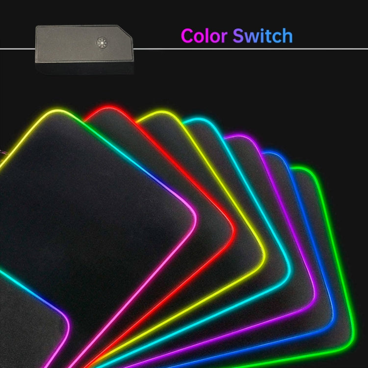 Colorful LED Light Thickening Lock Keyboard Pad Game Mouse Pad, Size: 800 x 300 x 4mm