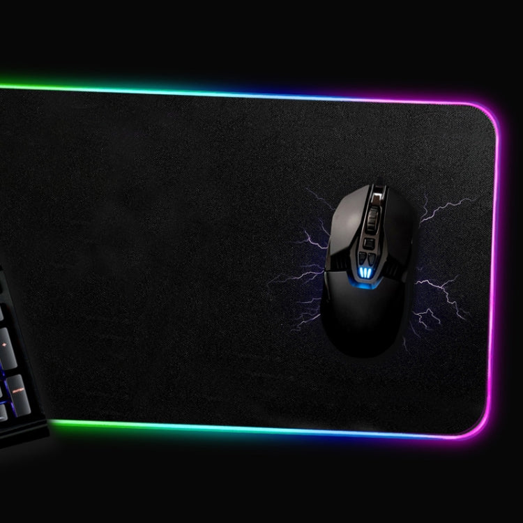 Colorful LED Light Thickening Lock Keyboard Pad Game Mouse Pad, Size: 800 x 300 x 4mm