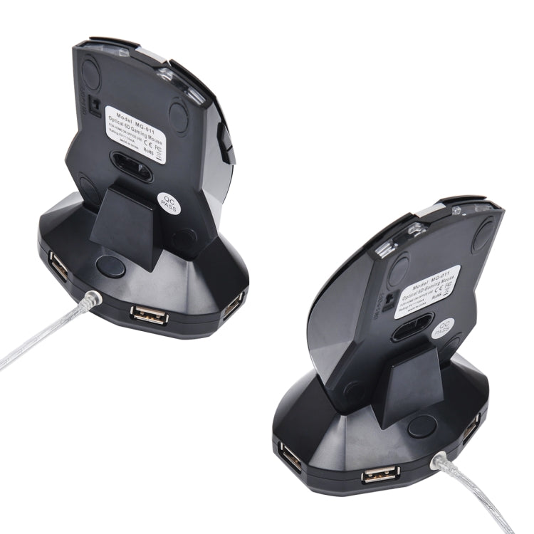 MZ-011 2.4GHz 1600DPI Wireless Rechargeable Optical Mouse with HUB Function