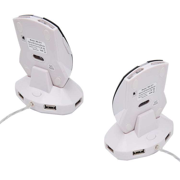 MZ-011 2.4GHz 1600DPI Wireless Rechargeable Optical Mouse with HUB Function