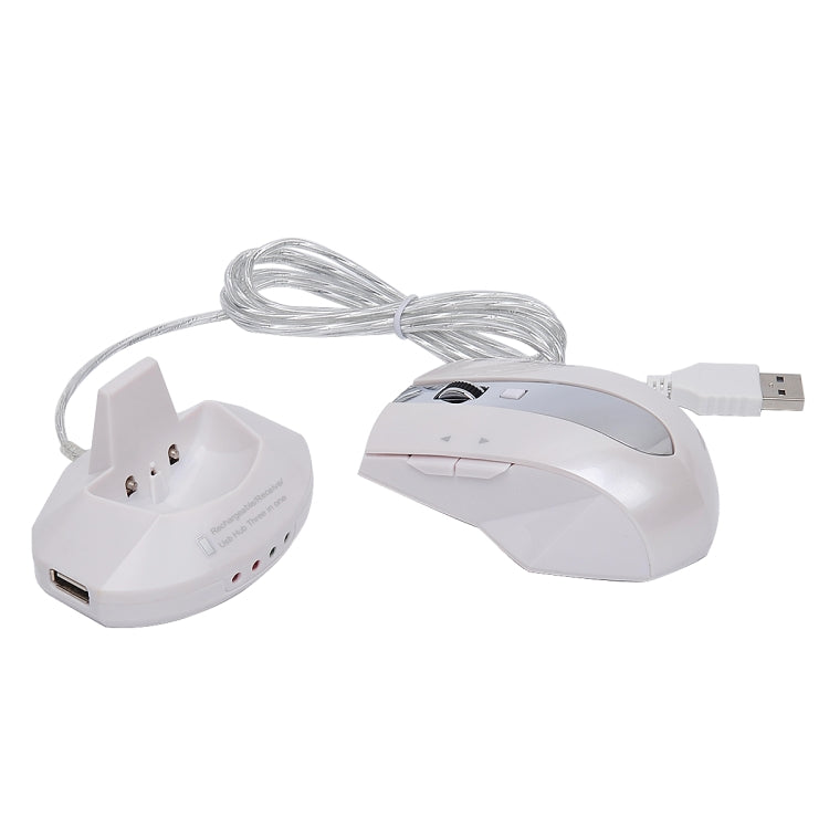 MZ-011 2.4GHz 1600DPI Wireless Rechargeable Optical Mouse with HUB Function