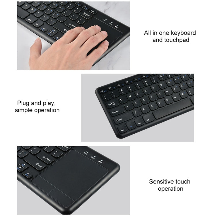 Ultrathin 78 Keys 2.4G Bluetooth Wireless Keyboard with Touchpad