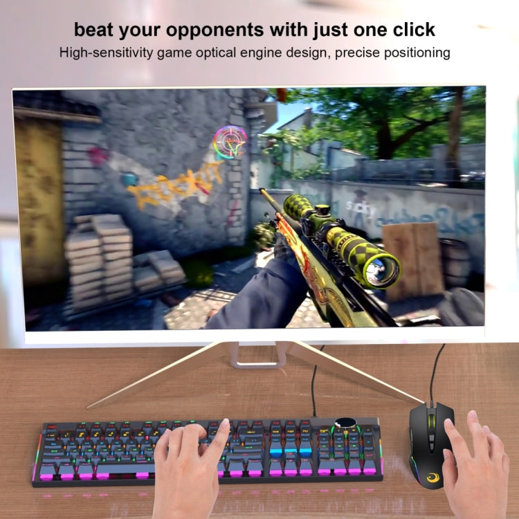 G30 USB 7-keys RGB Light Wired Optical Gaming Mouse, Cable Length: 1.4m(Black)