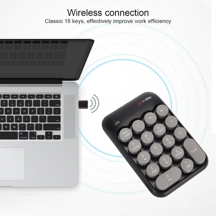 MCSaite MC-52AG USB-C / Type-C Universal Mini 18-keys Wireless Digital Keyboard (Black)