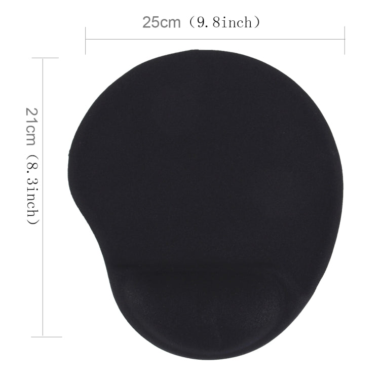 Slim Smooth Microfiber Surface Anti-Slip Silicon Bottom Game Mouse Pad Mat with Bulgy Wrist Placement, Size: 25 x 21 x 1.8cm(Black)