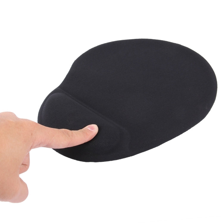 Slim Smooth Microfiber Surface Anti-Slip Silicon Bottom Game Mouse Pad Mat with Bulgy Wrist Placement, Size: 25 x 21 x 1.8cm(Black)