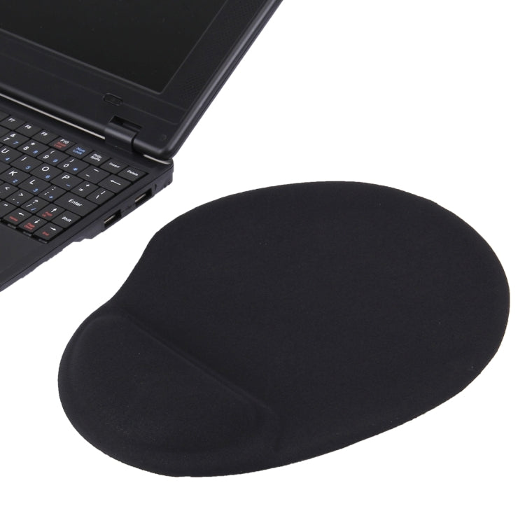 Slim Smooth Microfiber Surface Anti-Slip Silicon Bottom Game Mouse Pad Mat with Bulgy Wrist Placement, Size: 25 x 21 x 1.8cm(Black)