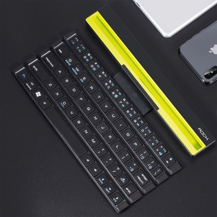 ROCK Multi-function Rollable Wireless Bluetooth Keyboard with Indicator for Laptop, Notebook, Tablet and Smartphones (Black)