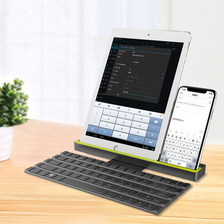 ROCK Multi-function Rollable Wireless Bluetooth Keyboard with Indicator for Laptop, Notebook, Tablet and Smartphones (Black)