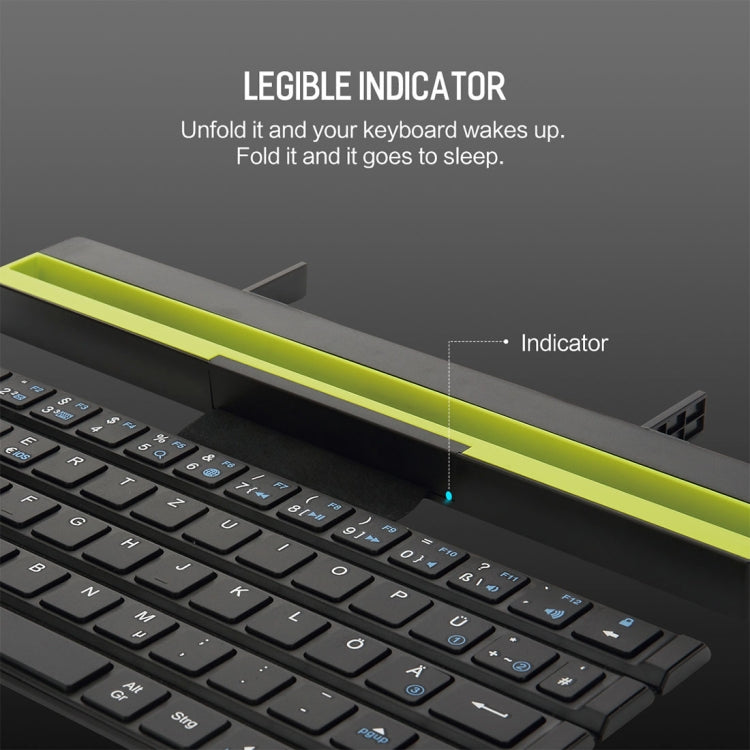 ROCK Multi-function Rollable Wireless Bluetooth Keyboard with Indicator for Laptop, Notebook, Tablet and Smartphones (Black)
