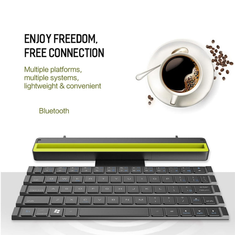 ROCK Multi-function Rollable Wireless Bluetooth Keyboard with Indicator for Laptop, Notebook, Tablet and Smartphones (Black)