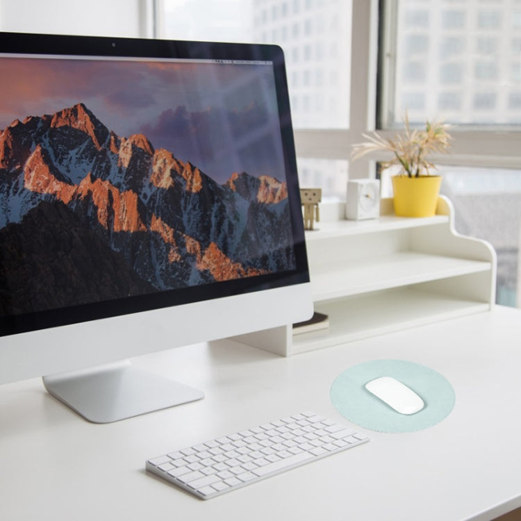 Microfiber Crazy Horse Texture Circular Waterproof Mouse Pad