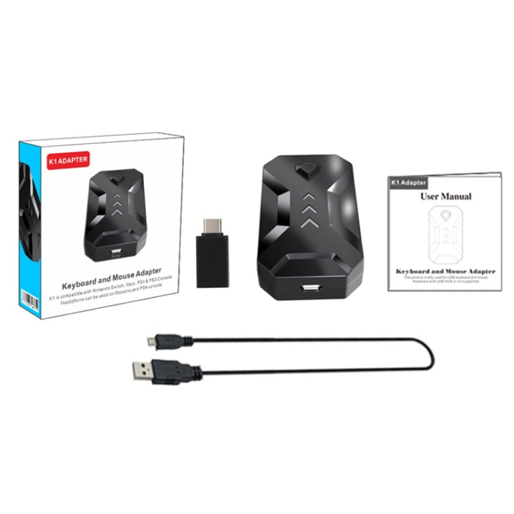 K1 For Switch / PS3 / PS4 Keyboard Mouse Converter Game Auxiliary Tool