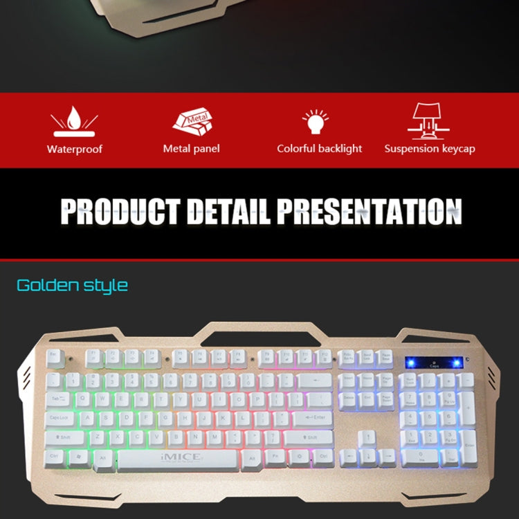 iMICE AK-400 USB Interface 104 Keys Wired Colorful Backlight Gaming Keyboard for Computer PC Laptop