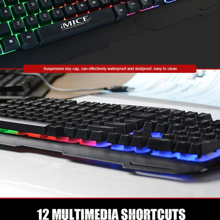 iMICE AK-400 USB Interface 104 Keys Wired Colorful Backlight Gaming Keyboard for Computer PC Laptop
