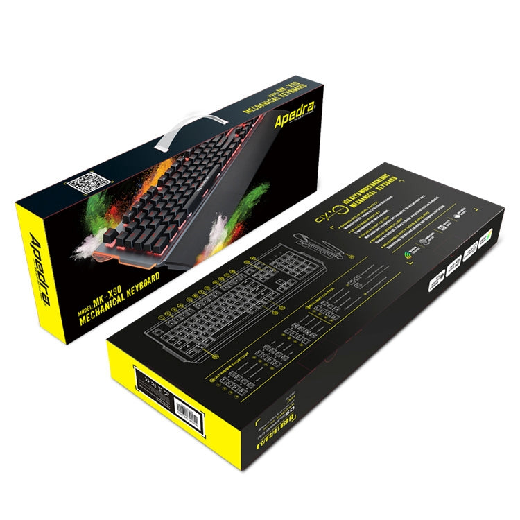 Apedra iMICE MK-X90 Colorful Backlit Wired Mechanical Blue Axis Keyboard with Bracket(Black)