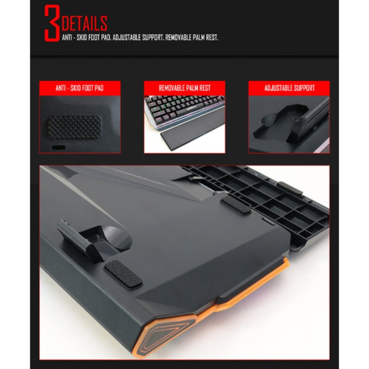 Apedra iMICE MK-X90 Colorful Backlit Wired Mechanical Blue Axis Keyboard with Bracket(Black)