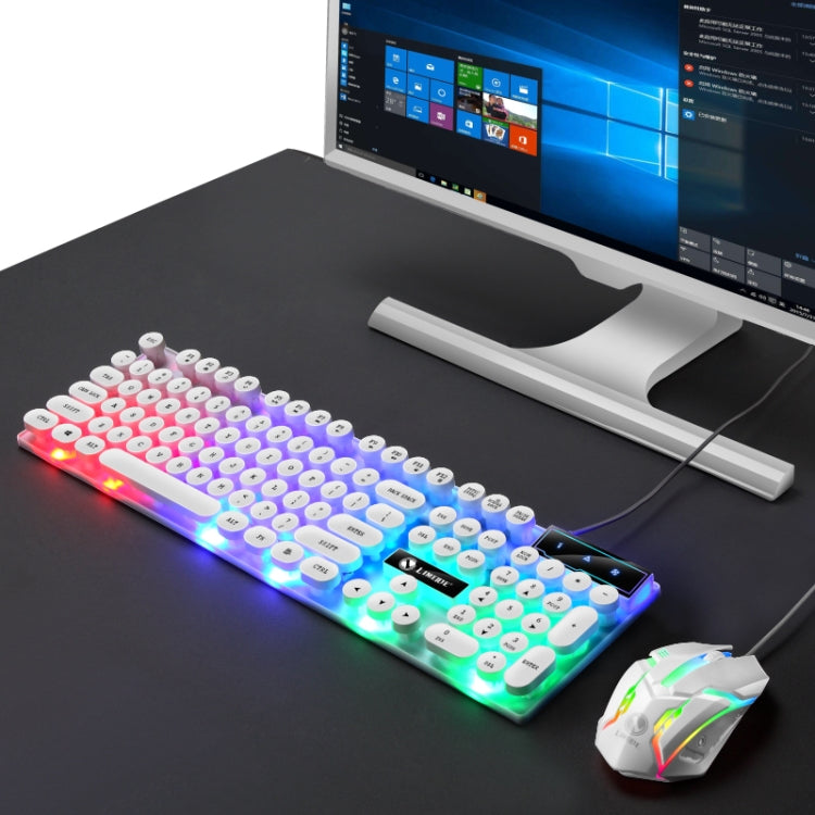 TX300 Mechanical Feel Backlight Punk Wired Keyboard Mouse Set