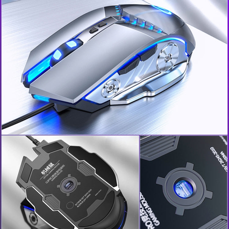 YINDIAO G3PRO 3200DPI 4-modes Adjustable 7-keys RGB Light Silent Wired Gaming Mouse