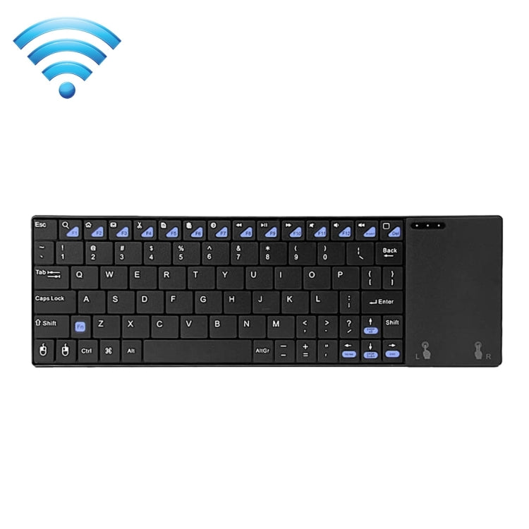 MINIX NEO K2 Air Mouse 80-keys QWERTY 2.4GHz Mini Rechargeable&#160;Wireless Keyboard with Touchpad for PC, Tablet, CE / FCC Certificated(Black)