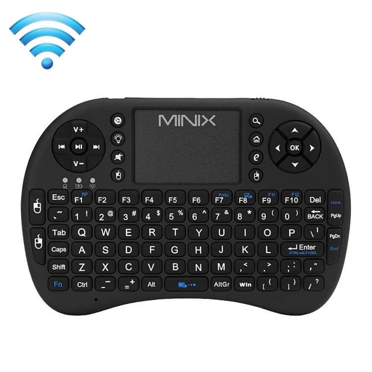 MINIX NEO K1 Air Mouse QWERTY 2.4GHz Mini Rechargeable&#160;Wireless Keyboard with Touchpad for PC, Tablet, Notebook, ROHS / FCC Certificated(Black)