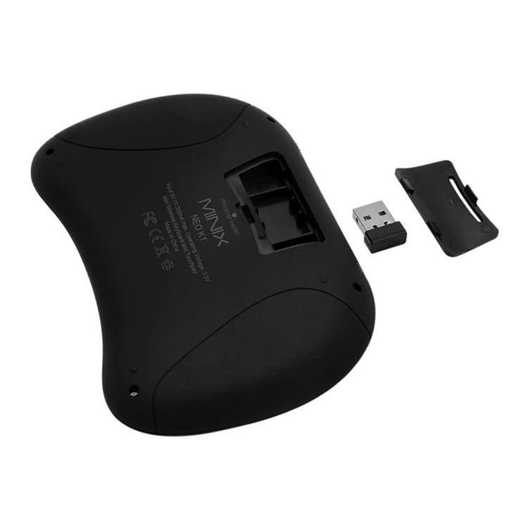 MINIX NEO K1 Air Mouse QWERTY 2.4GHz Mini Rechargeable&#160;Wireless Keyboard with Touchpad for PC, Tablet, Notebook, ROHS / FCC Certificated(Black)