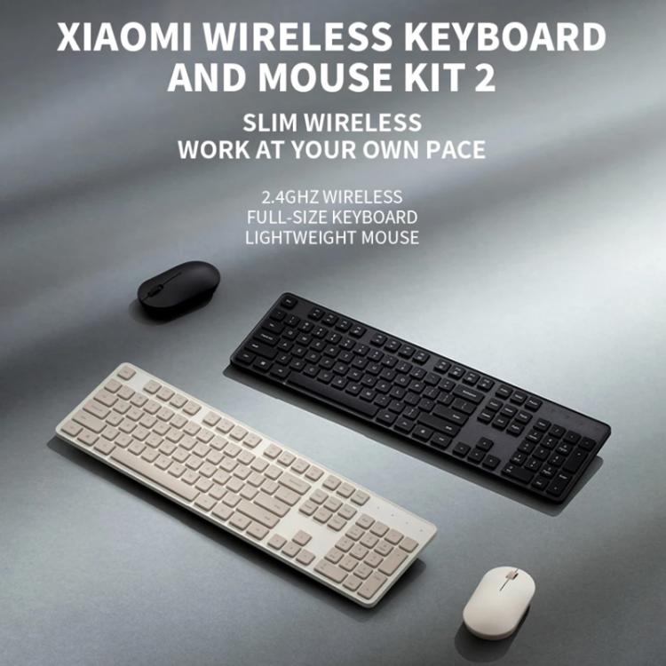 Original Xiaomi 2.4GHz Wireless Keyboard + Mouse Set 2 for Notebook Desktop Laptop