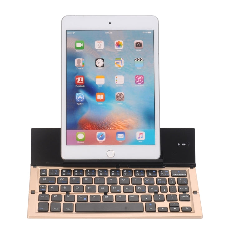 GK608 Ultra-thin Foldable Bluetooth V3.0 Keyboard, Built-in Holder, Support Android / iOS / Windows System