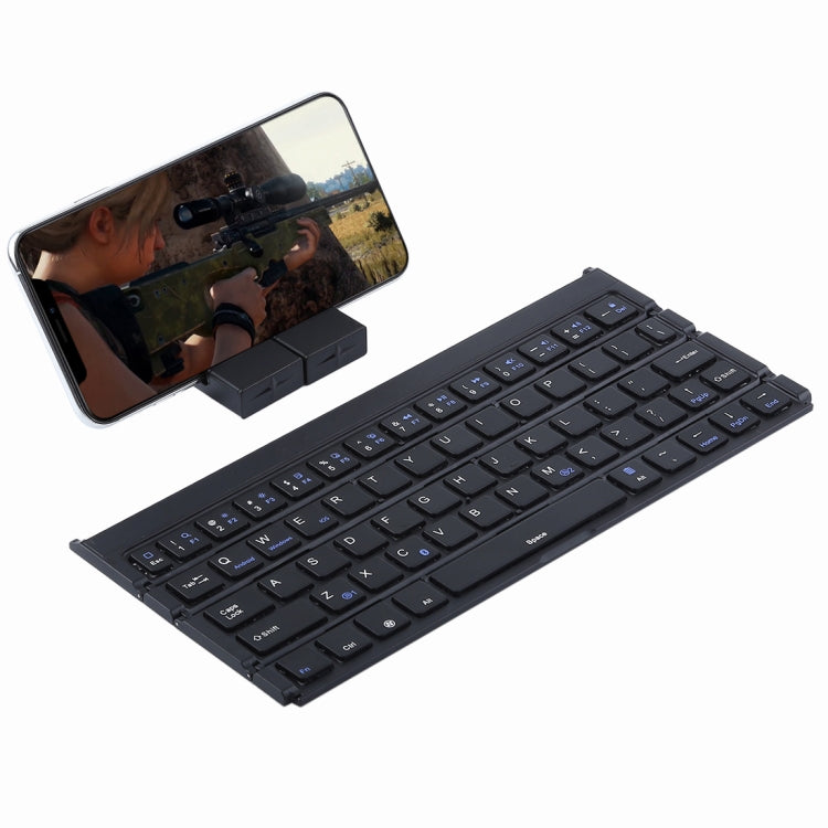 GK808 Ultra-thin Foldable Bluetooth V3.0 Keyboard, Built-in Holder, Support Android / iOS / Windows System