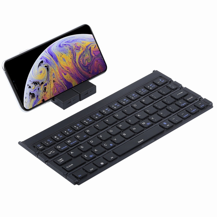 GK808 Ultra-thin Foldable Bluetooth V3.0 Keyboard, Built-in Holder, Support Android / iOS / Windows System