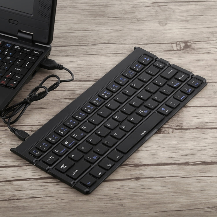 GK808 Ultra-thin Foldable Bluetooth V3.0 Keyboard, Built-in Holder, Support Android / iOS / Windows System