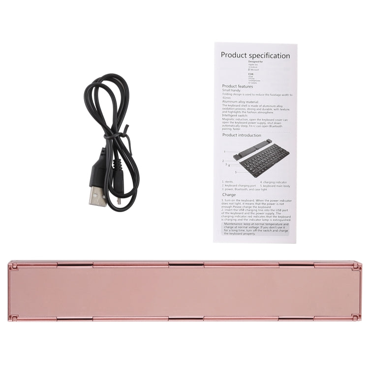 GK808 Ultra-thin Foldable Bluetooth V3.0 Keyboard, Built-in Holder, Support Android / iOS / Windows System