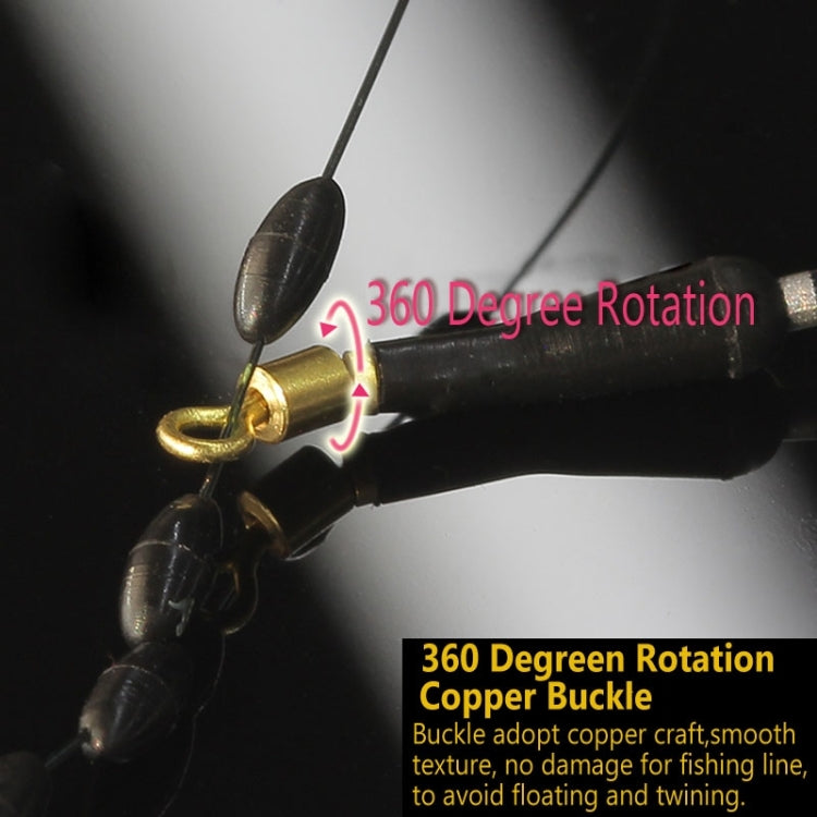 200 PCS Ring Copper Head Rotating Fishing Float Seat, Size: M