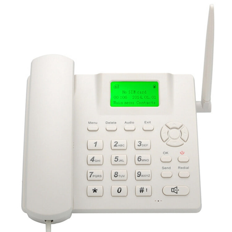 CP-M938 2.4 inch LCD Screen Wireless GSM Desk Phone with Rechargeable Battery, Support Caller ID/  Redial, Quad Band: GSM 850/900/1800/1900MHz(White)